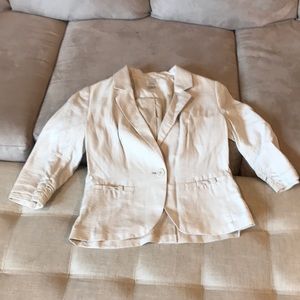 LC Lauren Conrad Size 2 Cream 3/4 Blazer